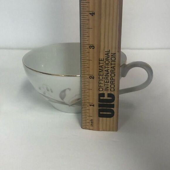 kaysons fine china golden rhapsody teacups set of 2 vintage 1961 bellflower gold - Picture 7 of 7